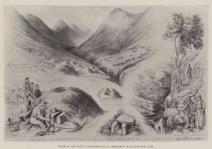 Scène des habitations en monticule nouvellement découvertes à Auchingaich Glen